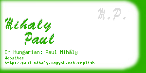 mihaly paul business card